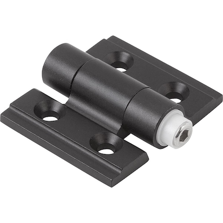 Hinge W. Adj. Friction 35X30, Aluminum Black Anodized, A1=21, B1=15